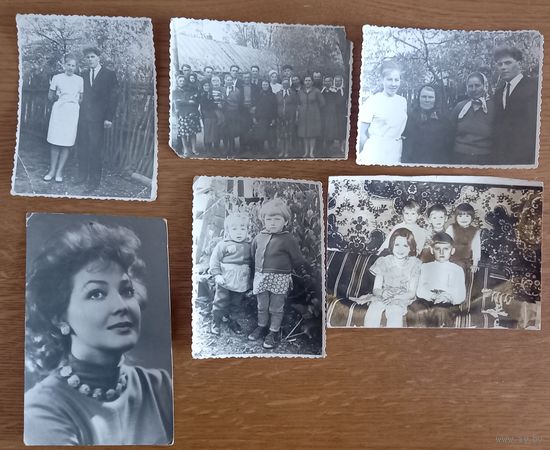 Фотографии черно-белые.Открытка.