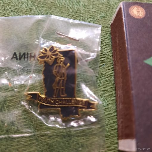 Значок "Молодёжный вызов", участника военизированной игры в Государственном парке Перс Куин. США Мисисипи 2000г.