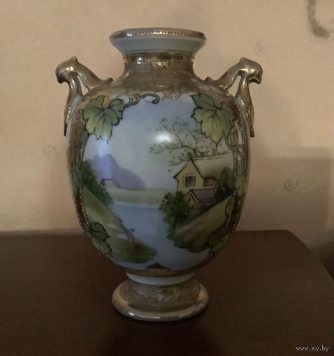 Ваза Антикварная Горы Виноградный Лист живопись Noritake Япония