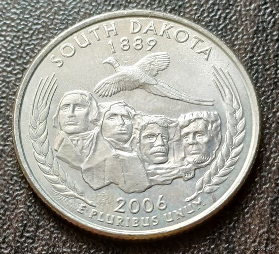 США , 2006     D    Квотер штата Южная Дакота    ( 1-8-3 )