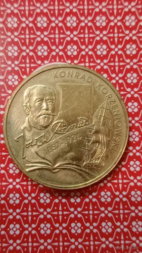 Польша 2 злотых 2007 Корженевский, парусник