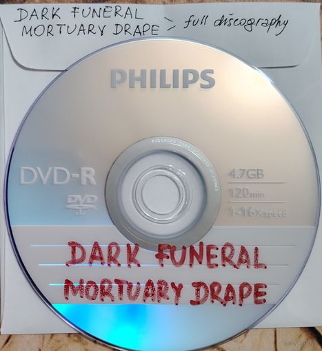 DVD MP3  DARK FUNERAL, MORTUARY DRAPE  полная дискография (Black metal, Blackened death) - 1 DVD