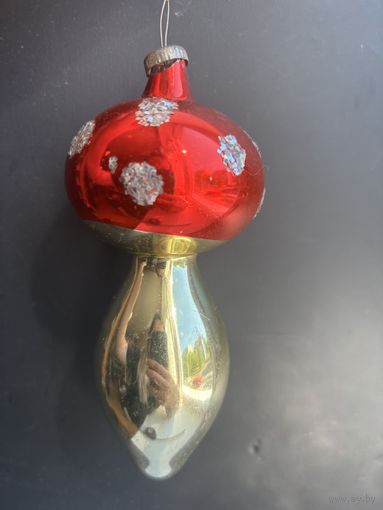 Ёлочная игрушка грибочек СССР