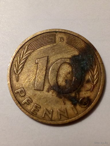 10 пфеннигов ФРГ 1985 G год