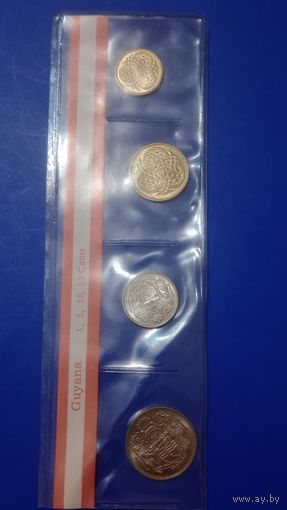 Гайана набор монет 1967 unc. 4 штуки 1,5,10,25 центов