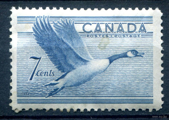 Британские колонии - Канада - 1952/53г. - канадский гусь, 7 с - 1 марка - MH [Mi 274]. #3-WB-100-A-2