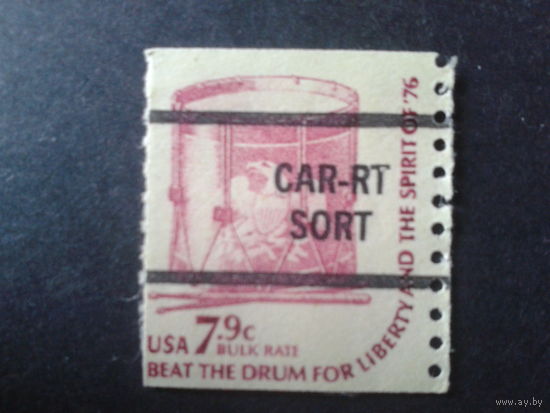 США 1976 барабан, надпечатка