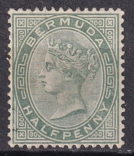 116.BrKCI. Великобритания. Колонии. Бермудские острова. Стандарт. Виктория. 1892 г. 1/2P. Mi.#13.