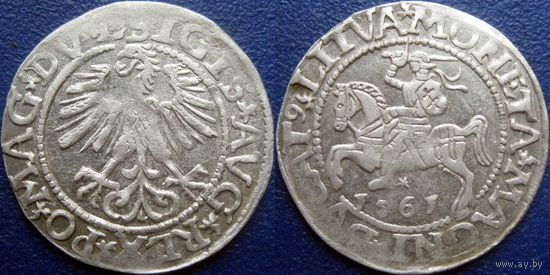 Полугрош 1561, 4SA108-29, окончание легенды аверса DV L, редкий.