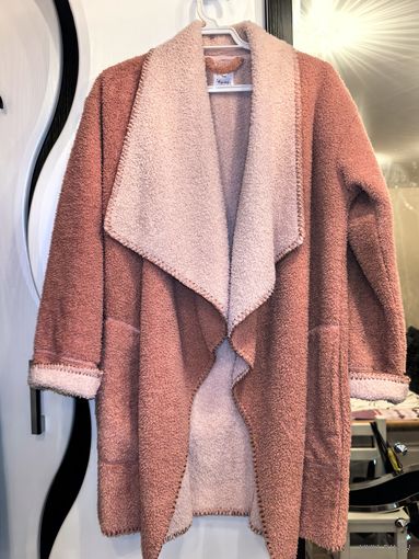 Мягкий плюшевый кардиган-накидка-халат-кофта