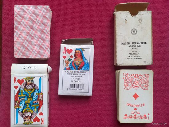 Колоды игральных атласных карт