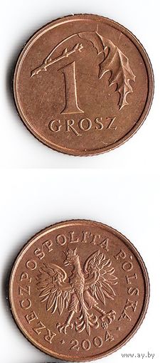 1 грош Польша 2004 года