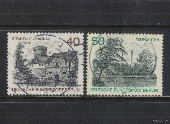Западный Берлин 1976 Виды Берлина (I) Крепость Шпандау Тиргарден #530-1.
