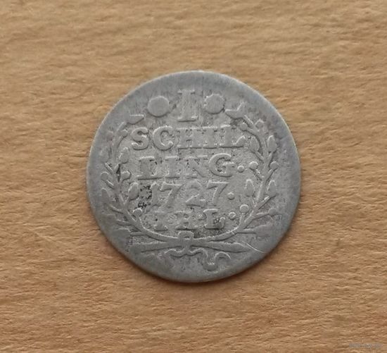 Гамбург, 1 шиллинг 1727 г., серебро