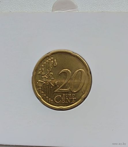 Финляндия 20 евроцентов 2001 в холдере