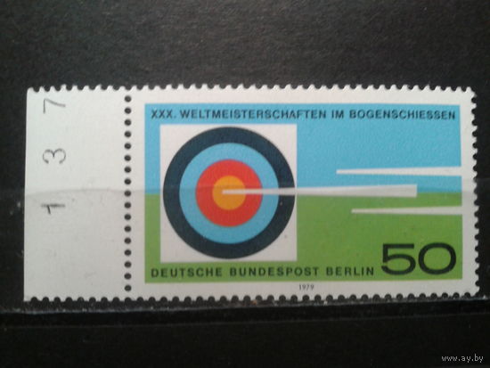 Берлин 1979 стрельба из лука, мишень Михель-1,0 евро