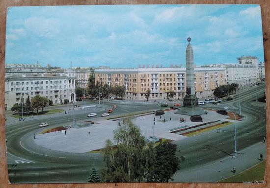 Минск. Площадь Победы. 1986 г. ПК. Чистая.