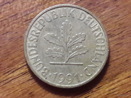 Германия ФРГ 10 пфеннигов 1991 (J)