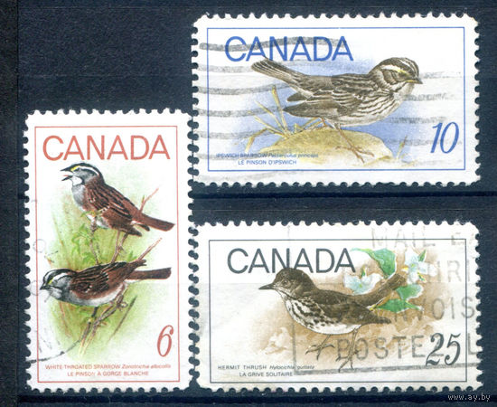 Канада - 1969г. - птицы - 3 марки - полная серия, гашёные [Mi 438-440]. #3-WB-92-A-1