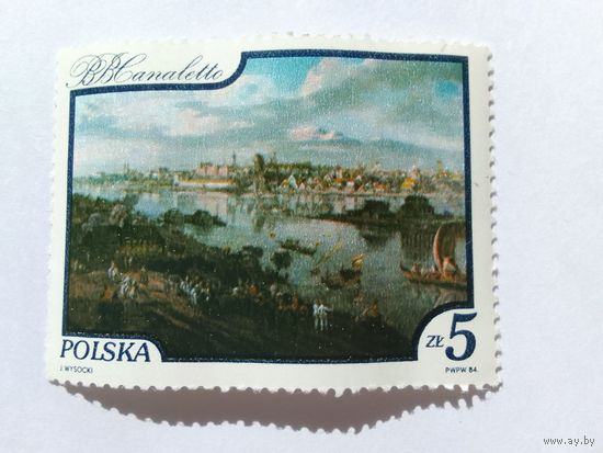 Марки   Живопись   Висла Польша 1984   1 шт. -  0,30 руб.