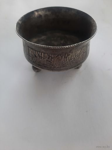 Солонка , серебро 84.