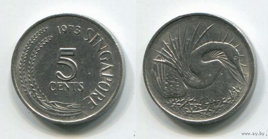 Сингапур. 5 центов (1973, XF)