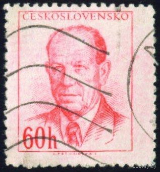 Антонин Запотоцкий. Стандартный выпуск Чехословакия 1953-56гг 1 марка