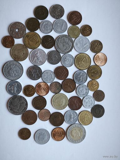 Монеты разных стран 50 шт