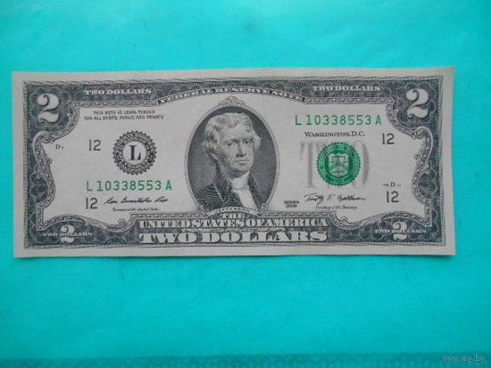 США. 2 доллара 2009 г "L"