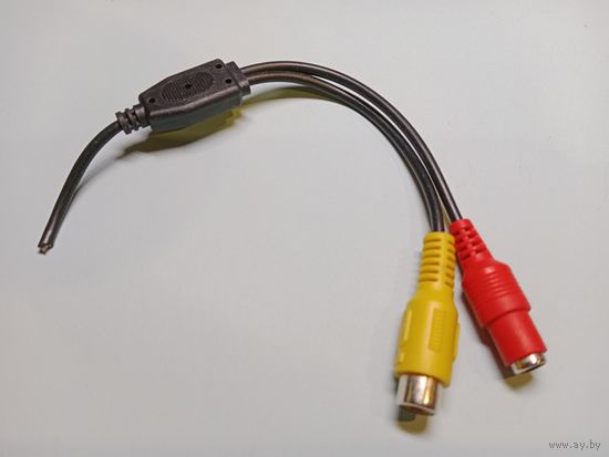Разъём RCA + Разъём DJK (Dвн 5.5мм, d штыря 2.1мм)