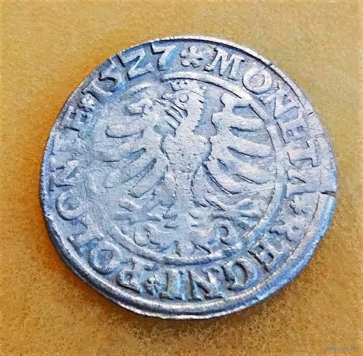 ГРОШ 1527, ЖИГИМОНТ СТАРЫЙ, КРАКОВ