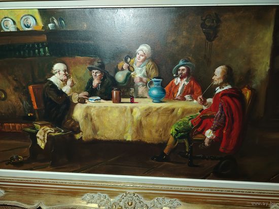 Большая картина в богатой раме.