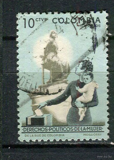 Колумбия - 1962 - Права женщин 10С - [Mi.1022] - 1 марка. Гашеная.  (Лот 41HC)-T4P52