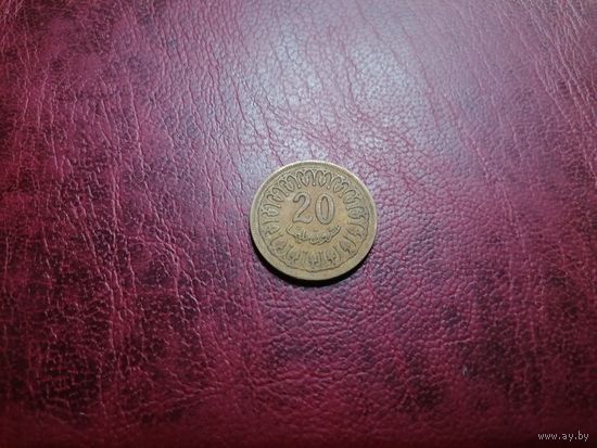 Тунис 20 миллимов 1960