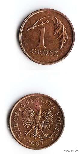 1 грош Польша 2007 года