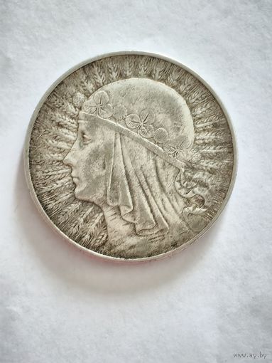 Монета Ядвига 10 злотых 1933 года