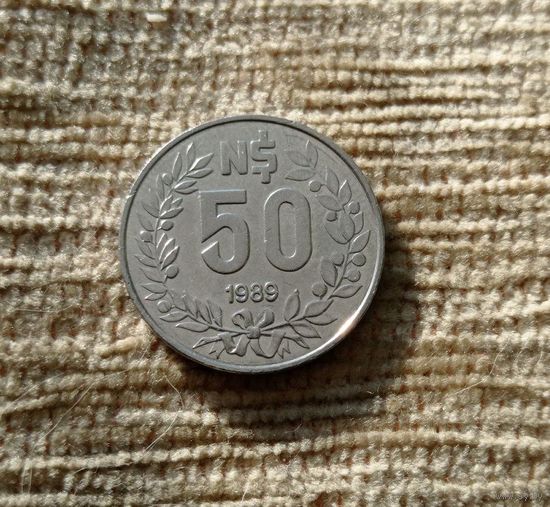 Werty71 Уругвай 50 песо 1989