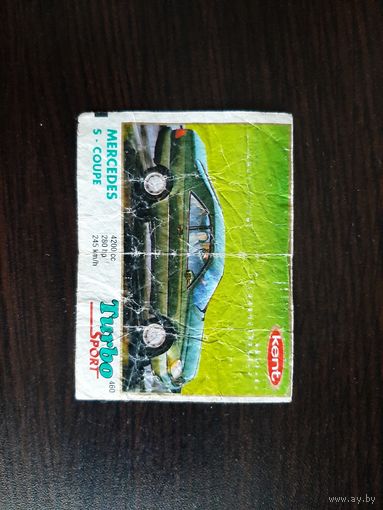 Вкладыш TURBO SPORT, ТУРБО СПОРТ мята. В коллекцию.