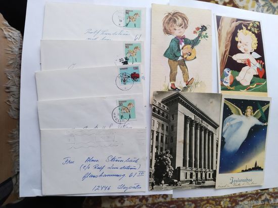 Сборный лот -конверты-карточки-открытки--9 шт