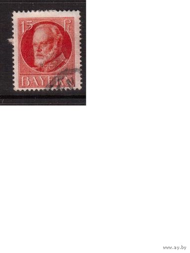 Германия(Бавария)-1916,(Мих.115)   гаш. ,    Король Людвиг III ,