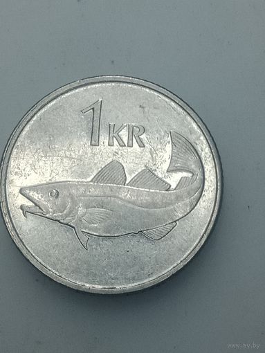 Исландия 1 крона  1996 года .