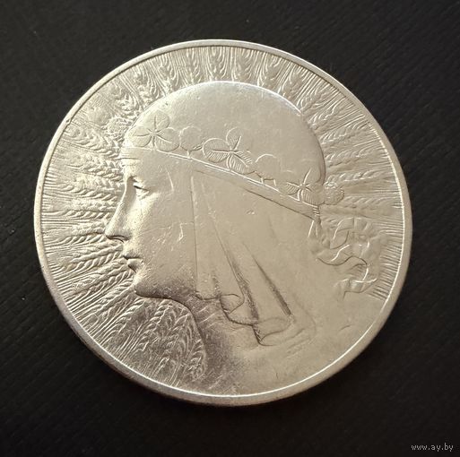 10 злотых 1933 г.  Польша.   Ядвига.  Серебро. ЛЮКС