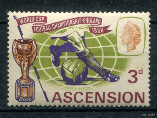 Британские колонии - Асенсьон (о-в Вознесения) - 1966г. - футбол - 1 марка - MH [Mi 100]. #3-WB-92-KS-3