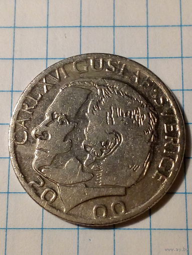 1 крона Швеция 2000 год