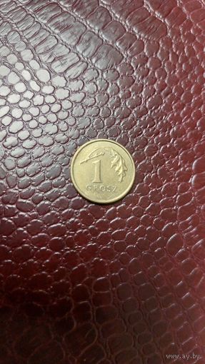 Монета 1 грош 2003г. Польша. Хорошая!