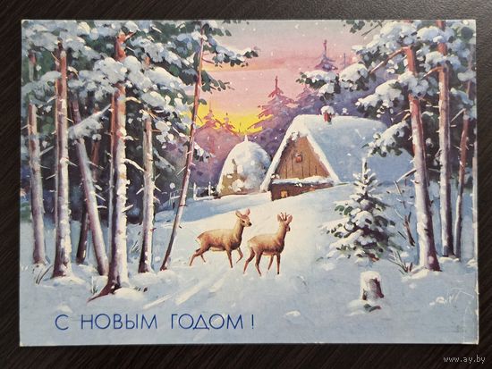 Куртенко С Новым годом 1992 подписанная открытка