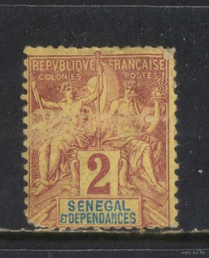 Fr Колонии Сенегал 1892 Вып Мореплавание и Торговля Стандарт #9*
