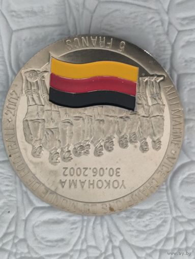 5 francs 2002 congo эмаль