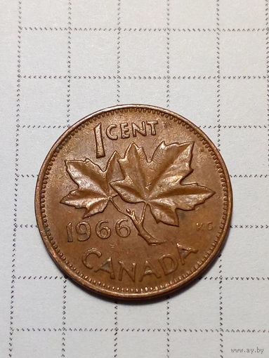 1 цент Канада 1966 год