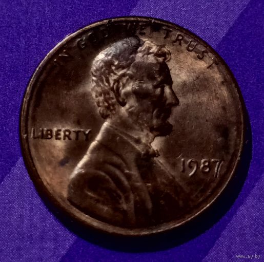 1 цент 1987 г  США